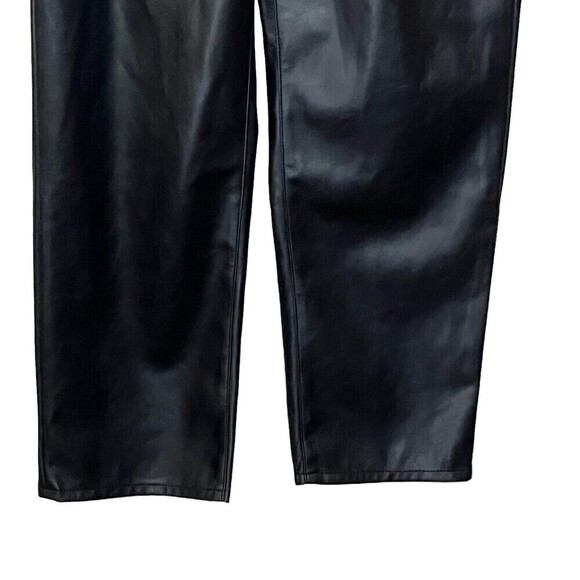 Madewell NWT Petite Perfect Vintage Jean Faux Leather Black Size 25P Straight - Picture 4 of 14